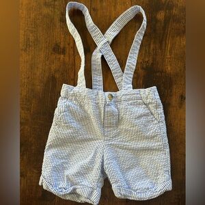 Janie and Jack seersucker overalls, 18-24 months